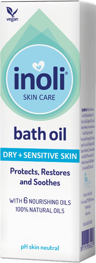 Inoli Skincare - Inoli Badolie voor Droge en Gevoelige Huid 100ml - Babybenodigdheden van Inoli
