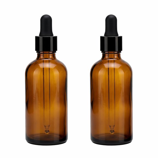 Inovra- Druppelfles 100ml - Druppelflesje met pipet - Set van 2 - Amber Glas - Lekvrij - UV-bescherming - Olieflessen