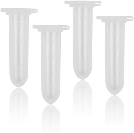Inovra Plus - Plastic EP Lab centrifugebuis flesje testbuis 2ml - 200 stuks, met ronde bottom en graduatie