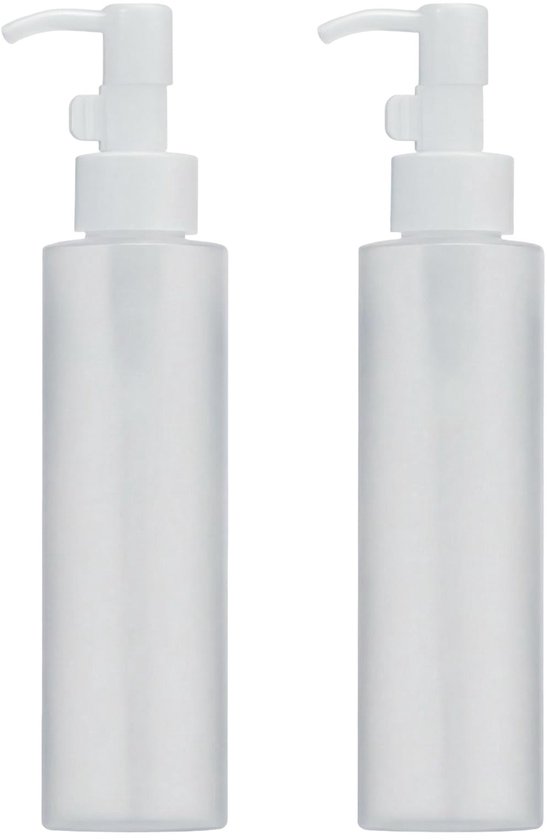 Inovra- Zeepdispenser 2 Stuks 150ml - Kunststof - Leeg Navulbaar - Pompflessen - Transparant - Stevig en Wasbaar - Pompfles
