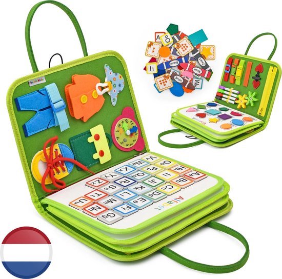 Intellikids Montessori Activiteitenboek - Educatief speelgoed voor motoriek - Dieren Groen van Merkloos