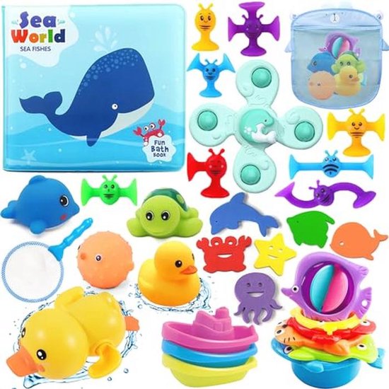 Interactief Badspelletjes Set voor Peuters - 32 Delen Waterspeelgoed voor Kinderen van 1-5 Jaar
