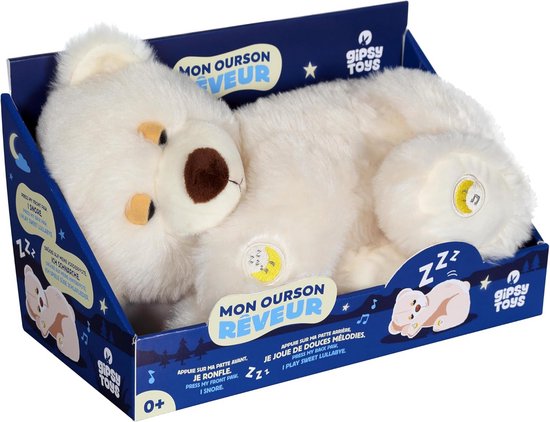 Interactief Pluche Dier - Muziekliefhebbende Teddybeer, 30 cm, Beige van Merkloos