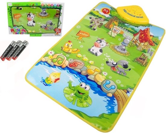 Interactief Speelmat met Geluid Speelkleed Baby Peuter - Boerderijmat met Dierengeluiden en Melodieën - Muziekmat Baby Peuter Speelgoed - Boerderij Dier - Incl Batterijen van PlayBlu
