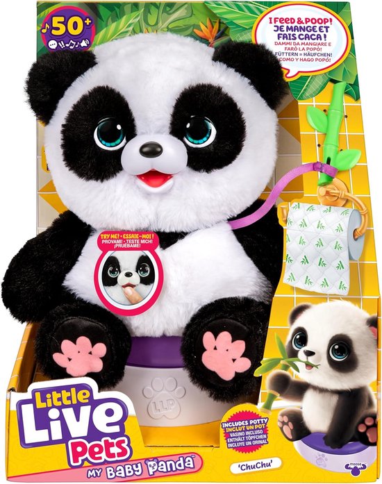 Interactieve Baby Panda Knuffel - 30 cm - 50+ Geluiden - Speelt, Dans en Reageert - Speelgoed voor Kinderen vanaf 3 Jaar van Vtech