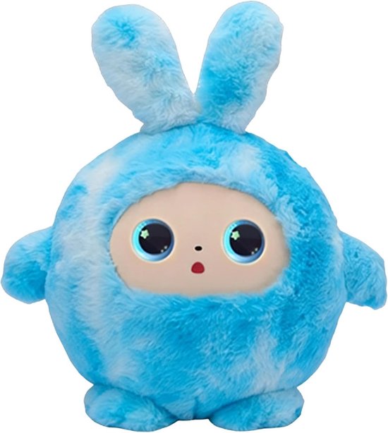 Interactieve Knuffel - Praatpop Educatief - Kinderen Leren - Oudercontrole App - 27 x 15 cm - Blauw