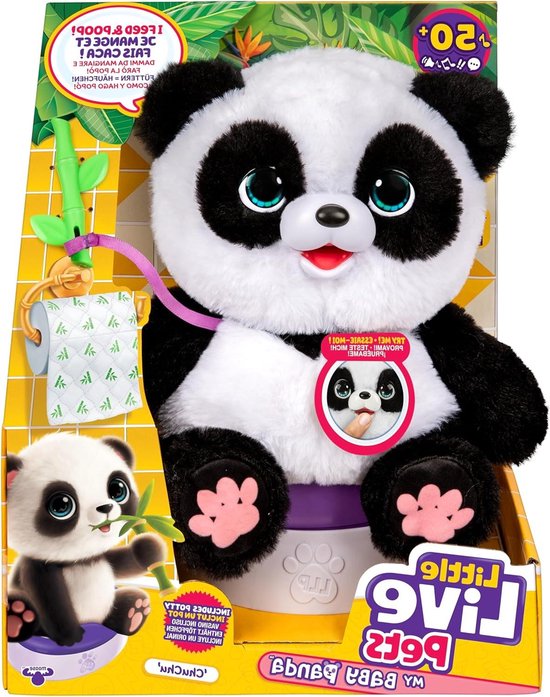 Interactieve Panda - Baby Panda Speelgoed - Kindervermaak - Meer Dan 50 Geluiden - 30 cm - Multicolor