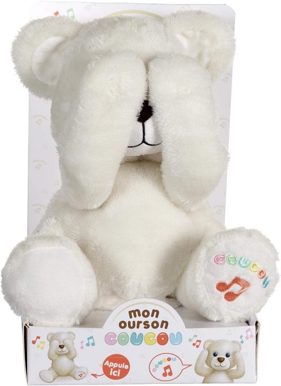 Interactieve Pluche Knuffelbeer met Kiekeboe Beweging 24 cm van Merkloos