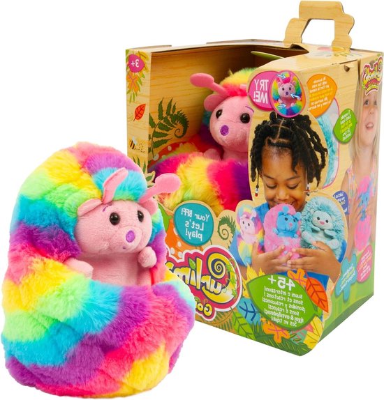 Interactieve Rups - Pluche Dier - Kinderspeelgoed - Meer dan 45 Geluiden - 17 cm Hoog - Veelkleurig van Merkloos