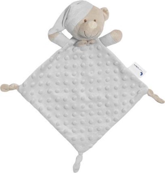 Interbaby Knuffeldoekje Beer Junior 28 X 17 Cm Polyester Grijs van Interbaby