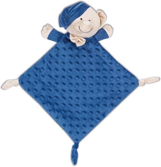 Interbaby Knuffeldoekje Beer Junior 28 X 17 Cm Polyester Navy van Interbaby