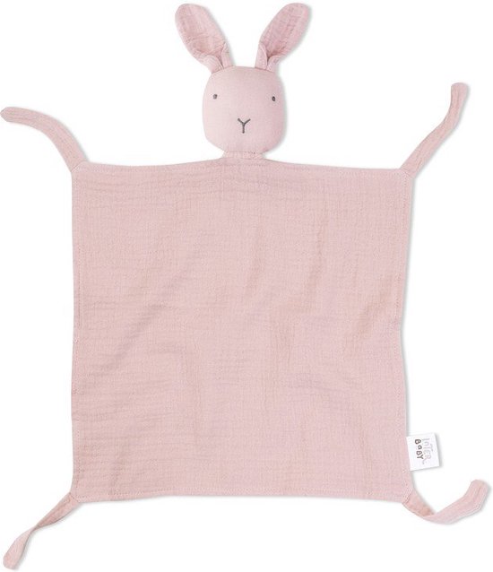 Interbaby knuffeldoekje konijn donkerroze van Merkloos