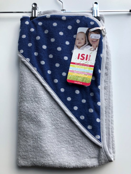 ISI Mini - Badcape - 80x80 - Blauw/grijs van ISI MINI