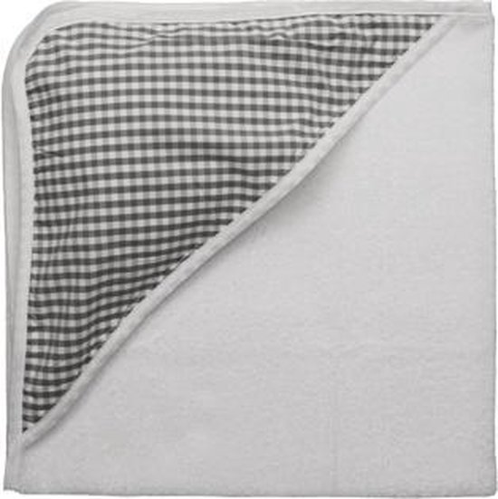 ISI Mini - Badcape 80x80 cm - Geruite kap wit van ISI MINI