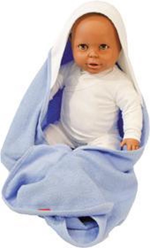 ISI MINI - Badcape - Kleur: vista blauw met wit - Formaat: 80x80cm van ISI MINI