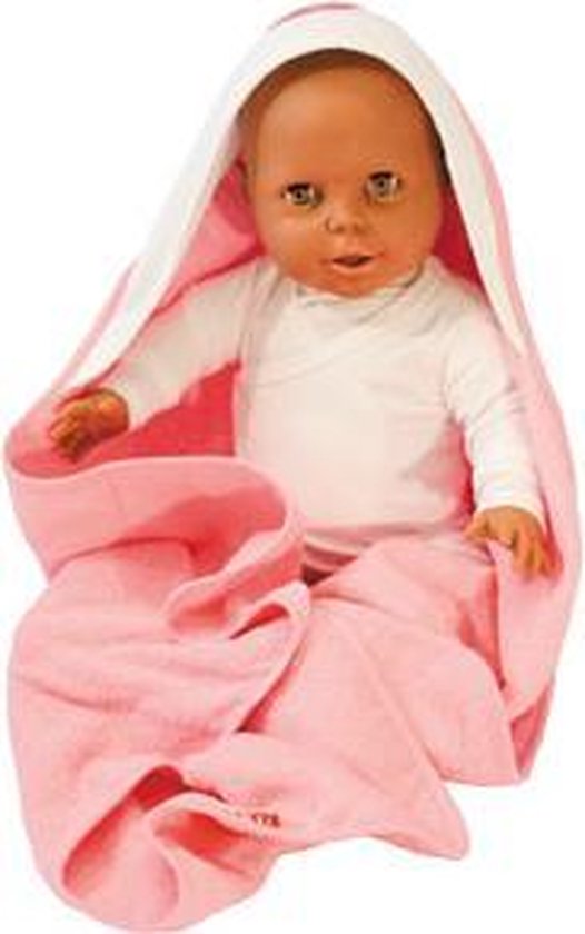 ISI MINI - Badcape - Roze / Wit - 80*80 van ISI MINI