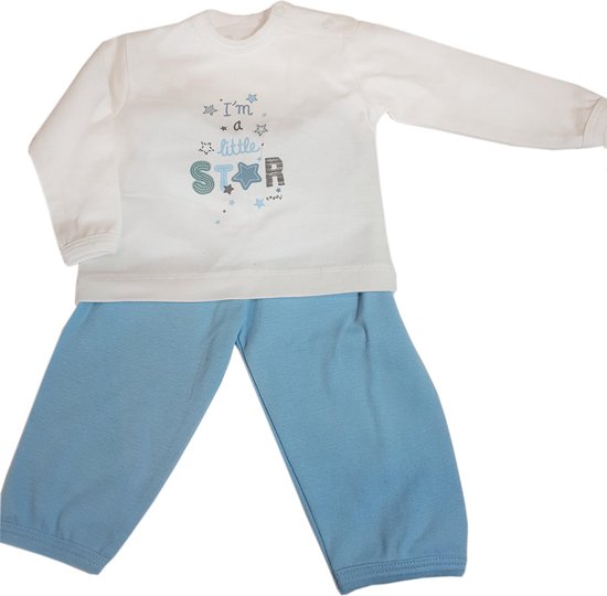 ISI MINI - Teddy - I am a little Star - Wit / Blauw - 62/68 van Merkloos