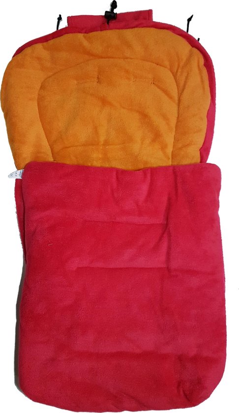 ISI MINI - Voetenzak Buggy - Fleece - autostoel 0 - Rood / Oranje van ISI MINI