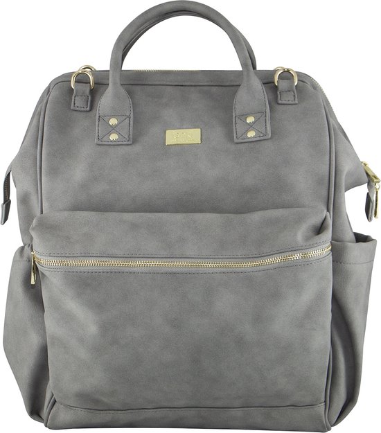 Isoki Luiertas Byron Backpack - Toorak Stone Grey Grijs