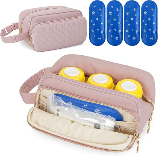 Isolerende Koeltas voor Moedermelk en Babyflesjes met 4 Koelelementen
