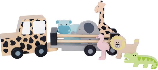 JaBaDaBaDo Jeep safari, Dier, Jeep safari, 1,5 jaar, Meerkleurig, Metaal, Kunststof, Hout van JaBaDaBaDo