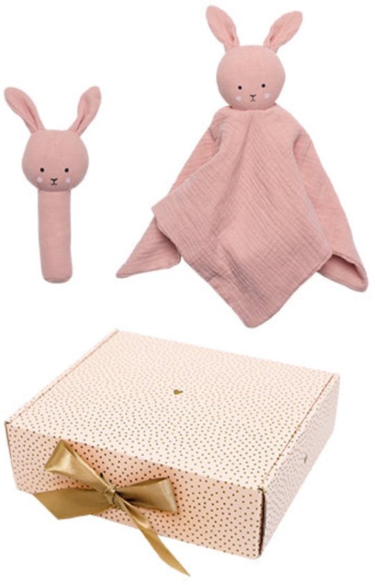 Jabadabado - Roze baby cadeau set - kraamcadeau roze van JaBaDaBaDo