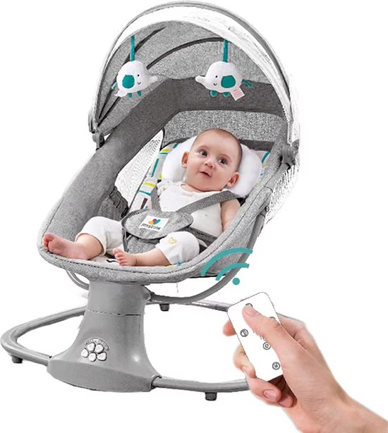 Jake Boss life Tools - Elektrische Baby Schommelstoel - Babyschommel - Baby Schommel Elektrisch - Muziekfunctie - Trillen en Wiegen - Bluetooth van Jake Boss Life Tools