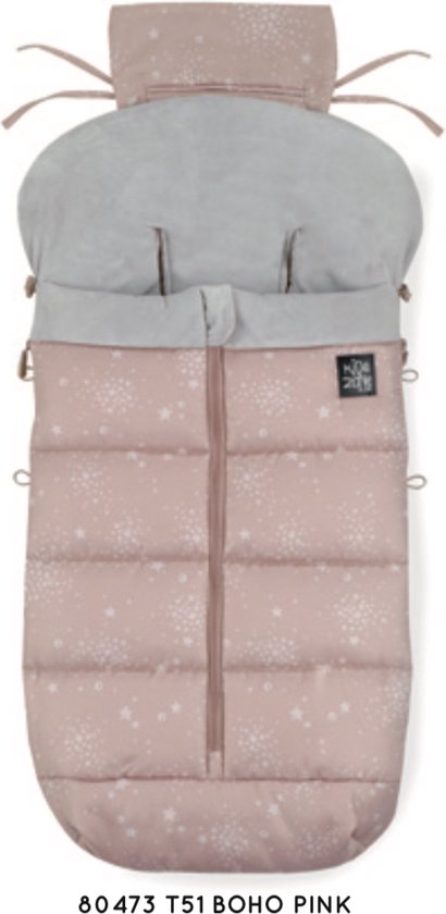 Jane Universal Fleece Kinderwagen Slaapzak Pink van Merkloos