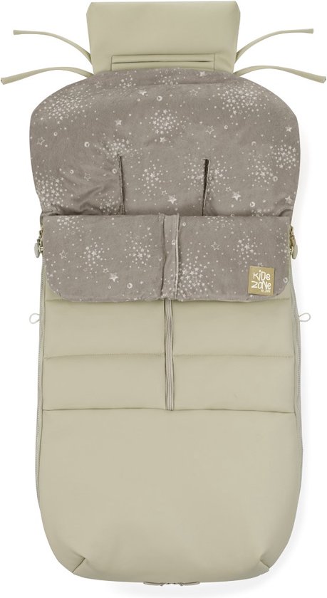 Jané Universele Voetenzak – Warme Winter Slaapzak – Fleece Binnenkant – Kunstleer buitenkant - Waterafstotend – 100 cm - Creme van Merkloos