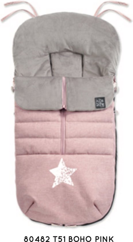 Jané Universele Voetenzak - Warme Winter Slaapzak - Fleece Binnenkant - Waterafstotend - 100 cm - Roze van Merkloos