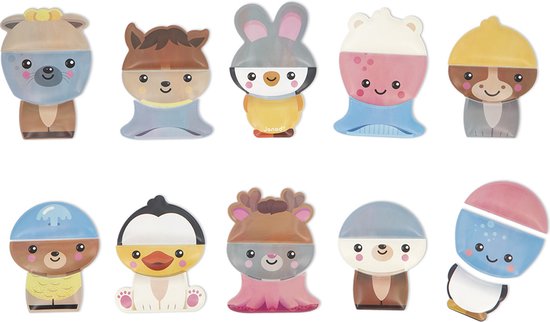 Janod Badspeelgoed - Mix En Match Dieren - Speelset Voor In Bad - De Stukjes Blijven Drijven In Bad - Eenmaal Nat Blijven Ze Aan De Tegels Plakken: Het Is Magie! - Geschikt Vanaf 2 Jaar van Janod