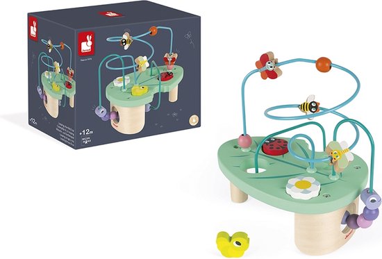 Janod Looping - Rups & Co - Lussen Met Veel Schattige Dieren! - 3-In-1 Spel: Lussen, Stapelen, In Elkaar Steken - Geschikt Vanaf 1 Jaar van Janod