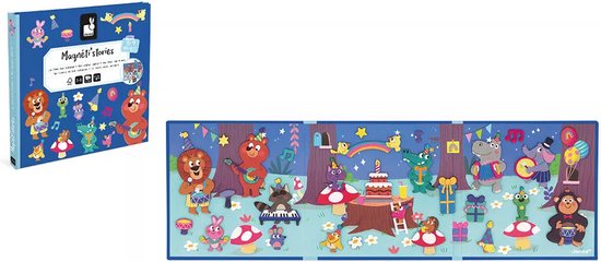 Janod - Magneti Stories Dierenfeest - Educatieve Magneetset Met 30 Magneten - Magneetboek - Fantasierijk Speelgoed - Geschikt Voor Kinderen Vanaf 3 Jaar van Merkloos