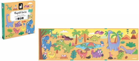 Janod - Magneti Stories Dinosaurus - Educatieve Magneetset Met 30 Magneten - Magneetboek - Fantasierijk Speelgoed - Geschikt Voor Kinderen Vanaf 3 Jaar van Merkloos