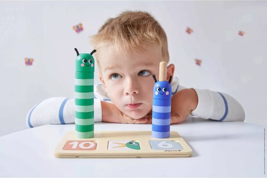 Janod Pedagogie - Leer Tellen En Vergelijken - Educatief Spel - Ontwikkeld In Samenwerking Met Een Leerkracht Op School, Om Het Leerproces En De Vooruitgang Op Elk Niveau Zo Goed Mogelijk Na Te Bootsen - Geschikt Vanaf 3 Jaar van Janod