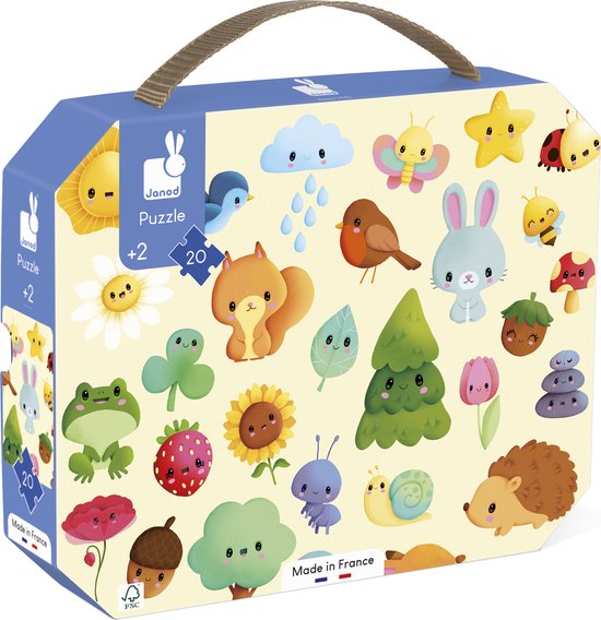 Janod - Puzzel De Natuur - In Puzzelkoffer - 20 Stukjes - Geschikt Vanaf 2 Jaar van Janod
