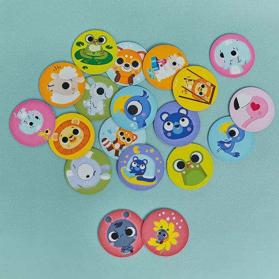 Janod Spel - Memo Emoties - Geheugenspel Voor Kinderen Om Emoties Te Ontdekken Met Grappige Dieren - Stimuleert De Observatievaardigheden En Het Geheugen - Geschikt Vanaf 2 Jaar van Janod