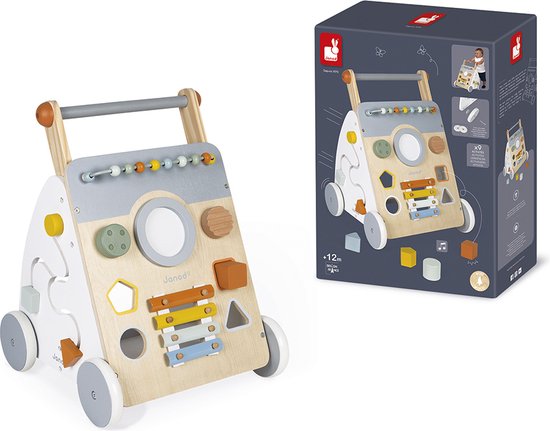 Janod Sweet Cocoon - Multi-Activiteiten Loopwagen - Geschikt Om De Eerste Stapjes Mee Te Zetten - Bevat 9 Activiteiten - Geschikt Vanaf 12 Maanden van Janod
