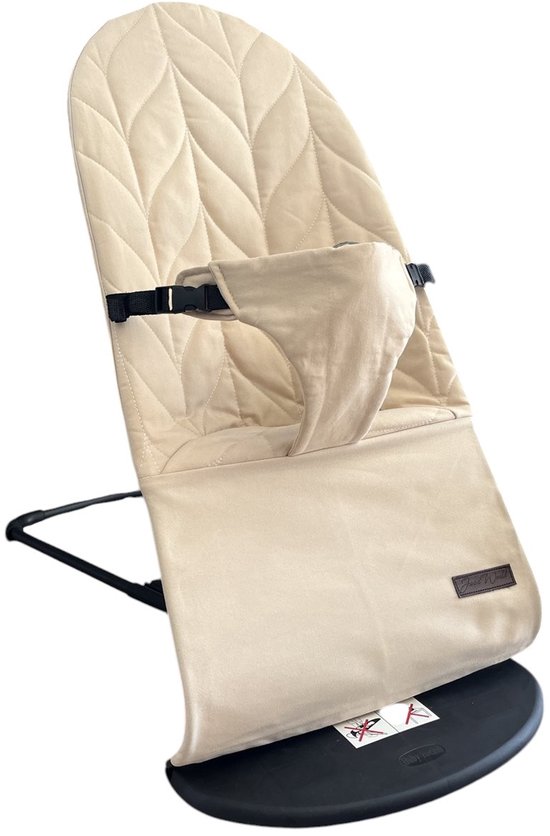 JAXX-HOES-met gesp-wipstoel hoes-katoen-beige- wasmachine geschikt van Merkloos