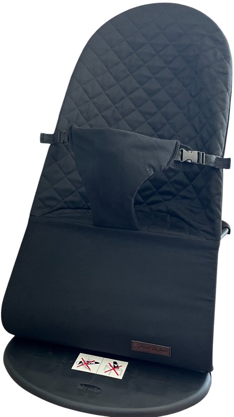 JAXX-HOES-met gesp-wipstoel hoes-katoen-zwart- wasmachine geschikt van Merkloos