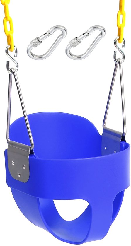 JAXY Babyschommel - Kinderschommel - Babyswing - Babyschommel Buiten - Peuter Schommel - Schommel Baby Buiten - Schommelzitje - Baby Schommel - Blauw