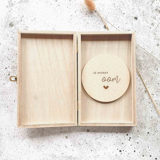 Je wordt oom! - aankondigingsdoosje met cirkel - zwangerschapsaankondiging - zwanger! - vertellen dat je zwanger bent van Mikołajczyk