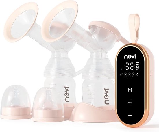 Jeghi® Elektrische Borstkolf - Borst pomp - Kolven - Moeder - Melk pomp - 2 maten - Dubbel - 3 modi - 12 niveaus - Draagbaar - Led Display - incl. Opbergtas van Jeghi®