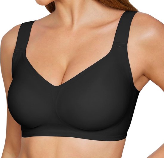 Jelly beha's voor dames, oversized, zonder beugel, naadloos, push-up volledige cup, gevoerd, minimizer-effect, comfortabel en ondersteunend, bralette voor T-shirt