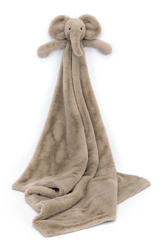 Jellycat knuffeldoekje olifant Smudge - zachte babydeken. van Merkloos