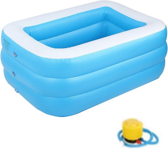 JGS Premium - Kinderbadje opblaasbad voor kinderen thuisgebruik - multifunctioneel en voordelig (blauw)