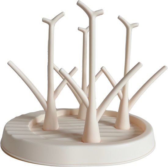 Jikkies® - Flessen Droogrek - Baby Flessenrek - Afdruiprek Baby - Droogrek - Flessendroogrek - Drying Rack - Beige van Jikkies