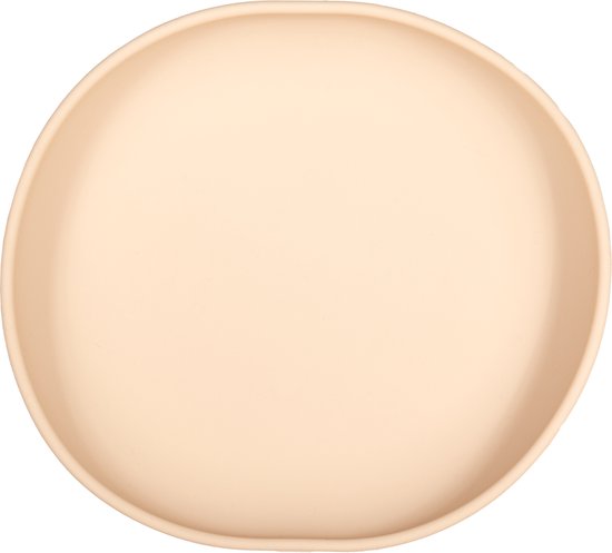 Jikkies® - Siliconen Kinderbord - Baby Bord - Bord - Met Zuignap - Beige- Veilig - Duurzaam - Oefenbord - Kindvriendelijk - 100% Siliconen - Vaatwasserbestendig - Magentronbestendig van Jikkies