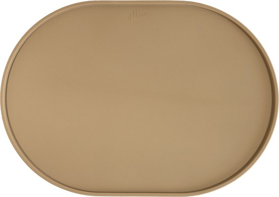 Jikkies® - Siliconen Placemat - Siliconen - Olijf Groen - Antislip - Ondergrond voor je Kleintje - Extra Groot - Opstaande Rand - Veilig - Voldoet aan EN-normen - Magnetron & Vaatwasser bestendig - Combinatie van een Placemat & een Bord van Jikkies