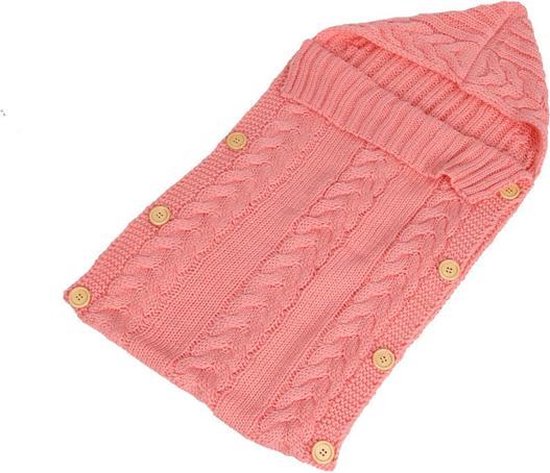 JillyBee - Slaapzak - Baby - Wandelwagen - Deken - Knopen - Roze van JillyBee